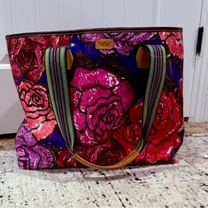 Consuela Large Tote Bag | Floral Coated Canvas | Statement Carryall